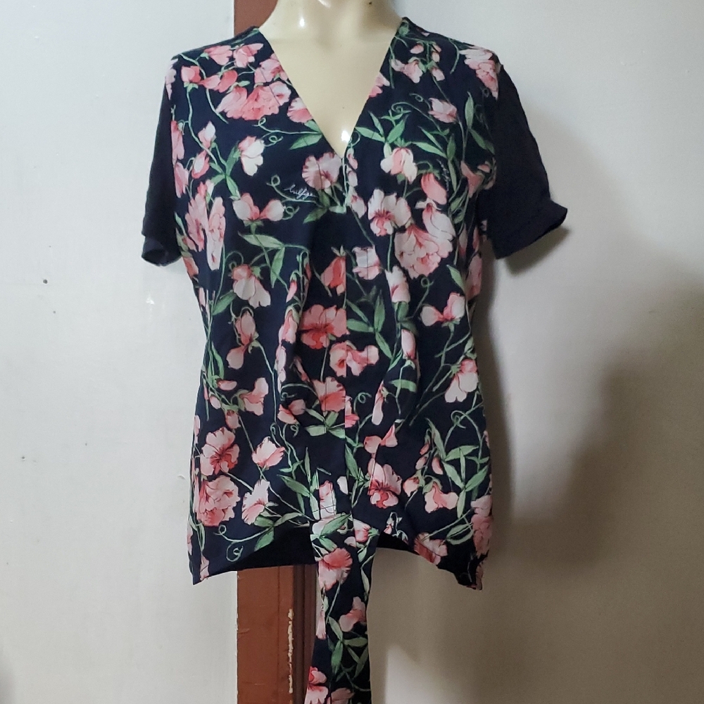 TOMMY HILFIGER V-Neck Women Blouse Size M